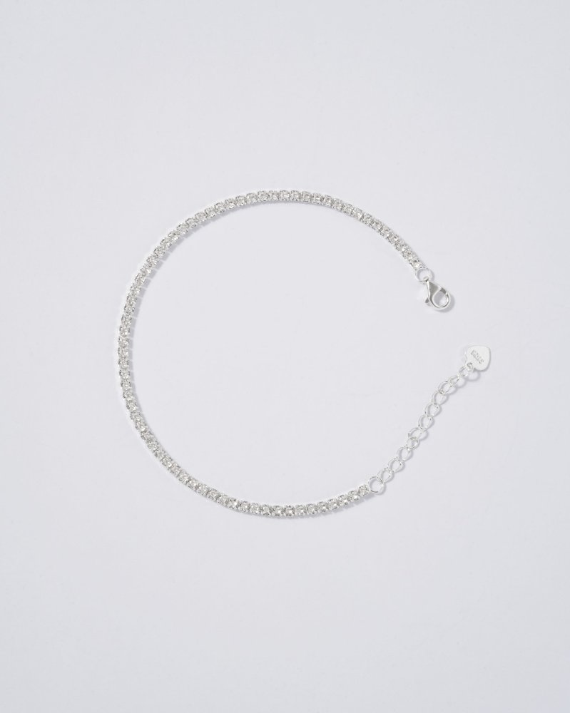 Pulsera Tenis Ajustable en Plata Ley 925