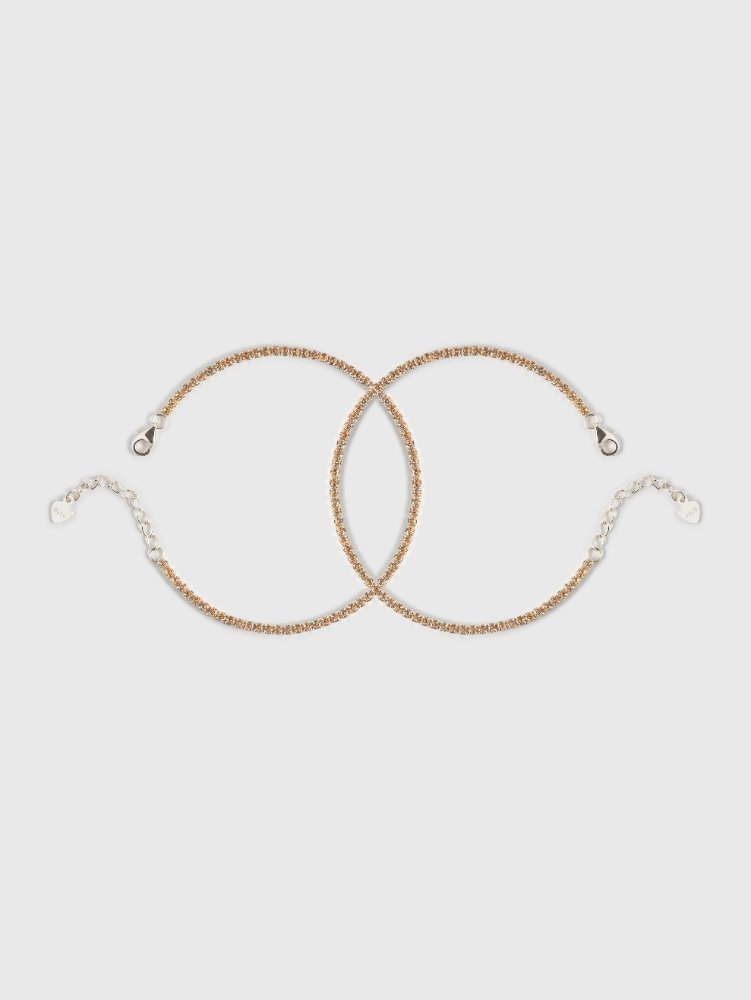 Pulseras Tenis Champagne en Plata 925 Para Pareja