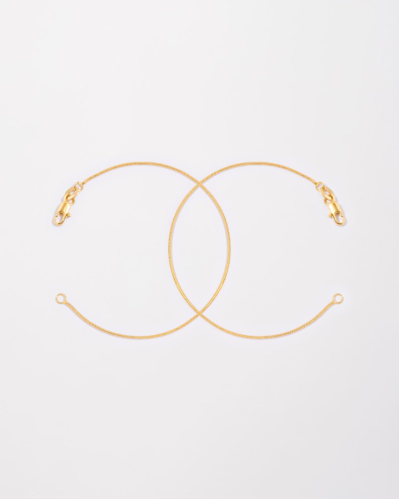 Pulseras Cola De Ratón en Oro laminado 18k Para Pareja