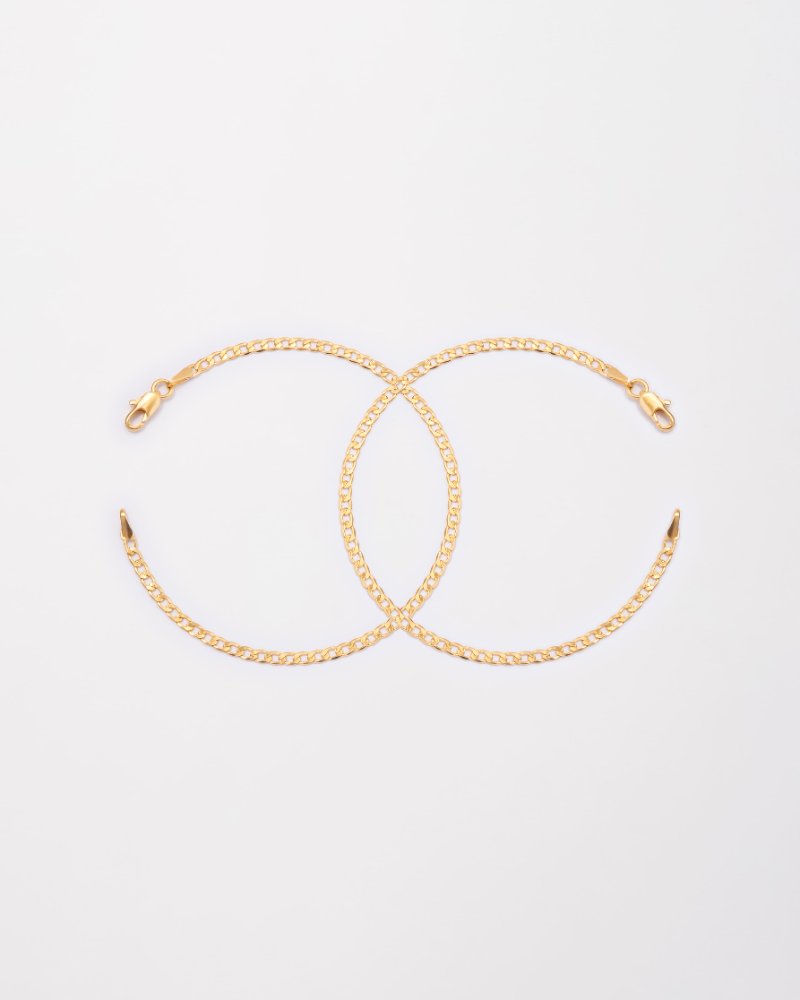 Pulseras Eslabón en Oro laminado 18k Para Pareja
