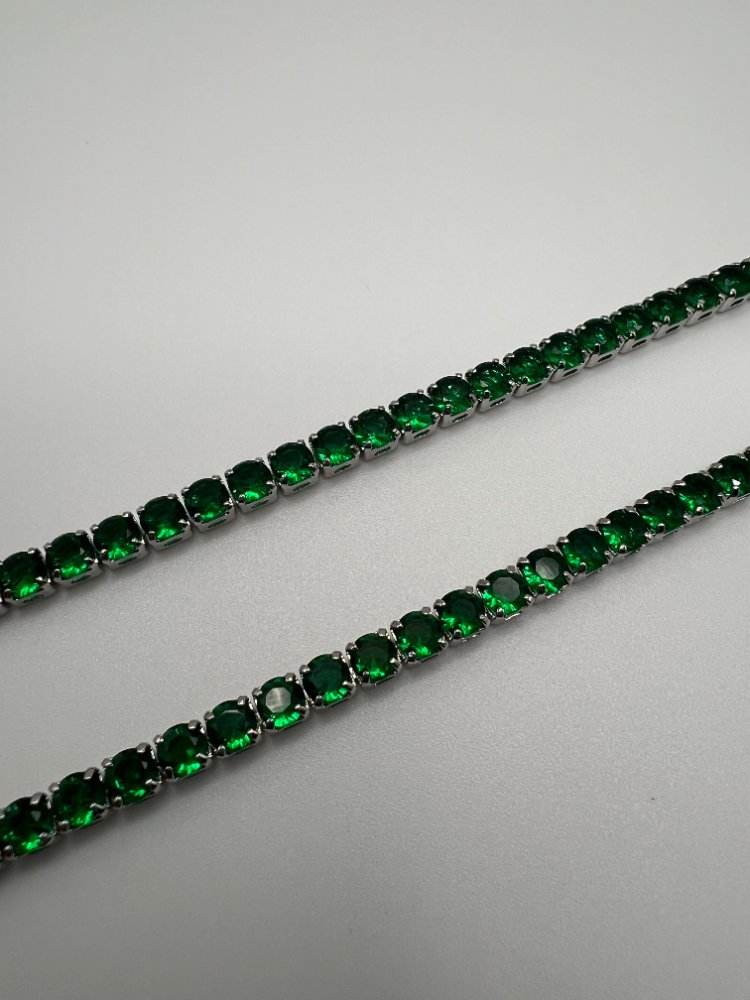 Pulseras Tenis Verde Pareja