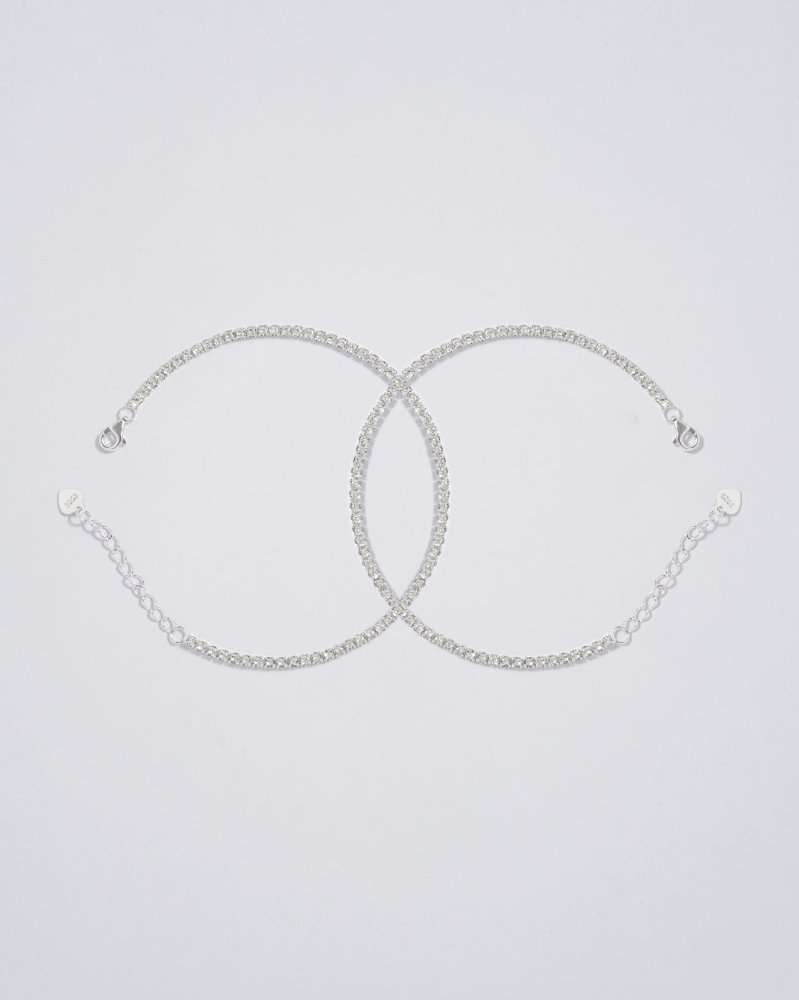 Pulseras Tenis en Plata Ley 925 Para Pareja