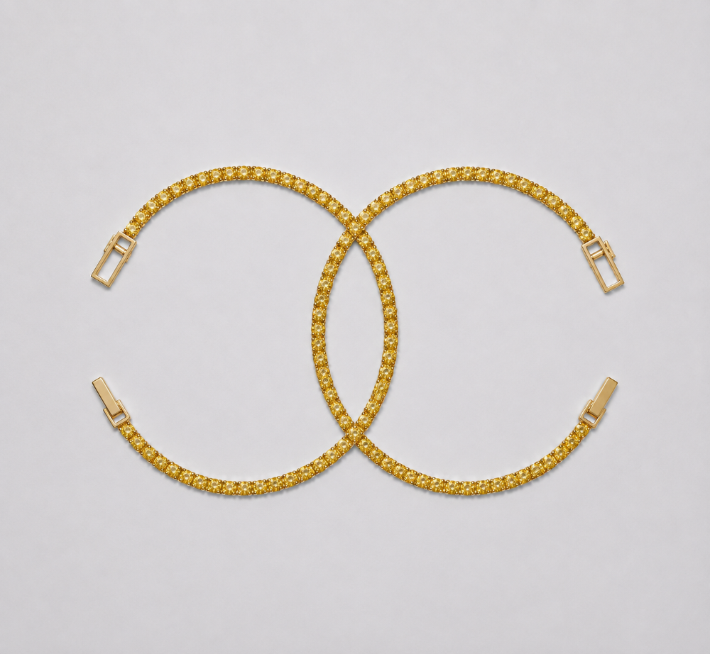 Pareja Tenis Amarilla Oro Laminado 18k