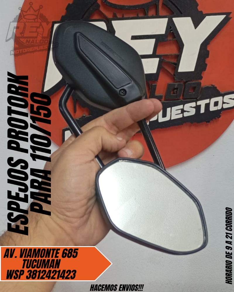 ESPEJOS PROTORK PARA 110/150 - REY MOTOREPUESTOS