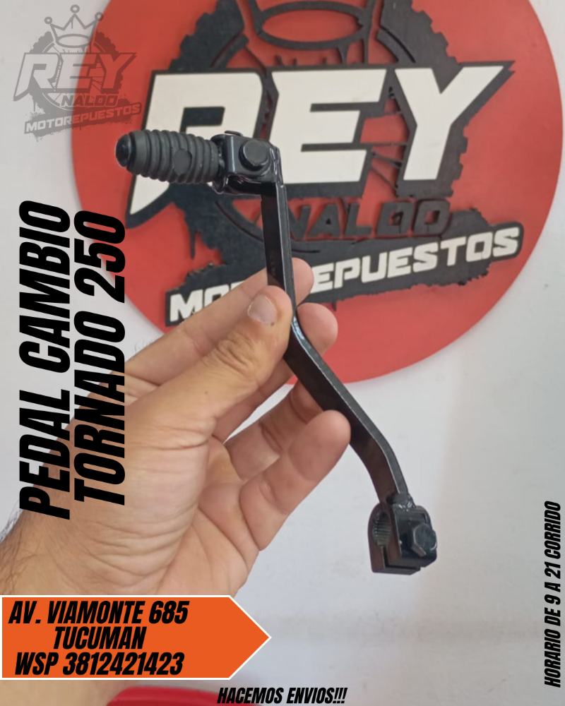 PEDAL DE CAMBIO REBATIBLE TORNADO 250 - REY MOTOREPUESTOS