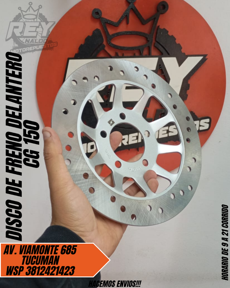 DISCO DE FRENO DELANTERO CG 150 - REY MOTOREPUESTOS