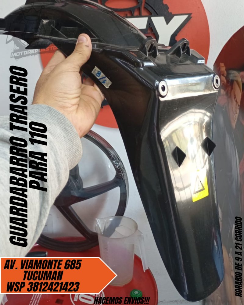 GUARDABARRO TRASERO PARA 110 - REY MOTOREPUESTOS