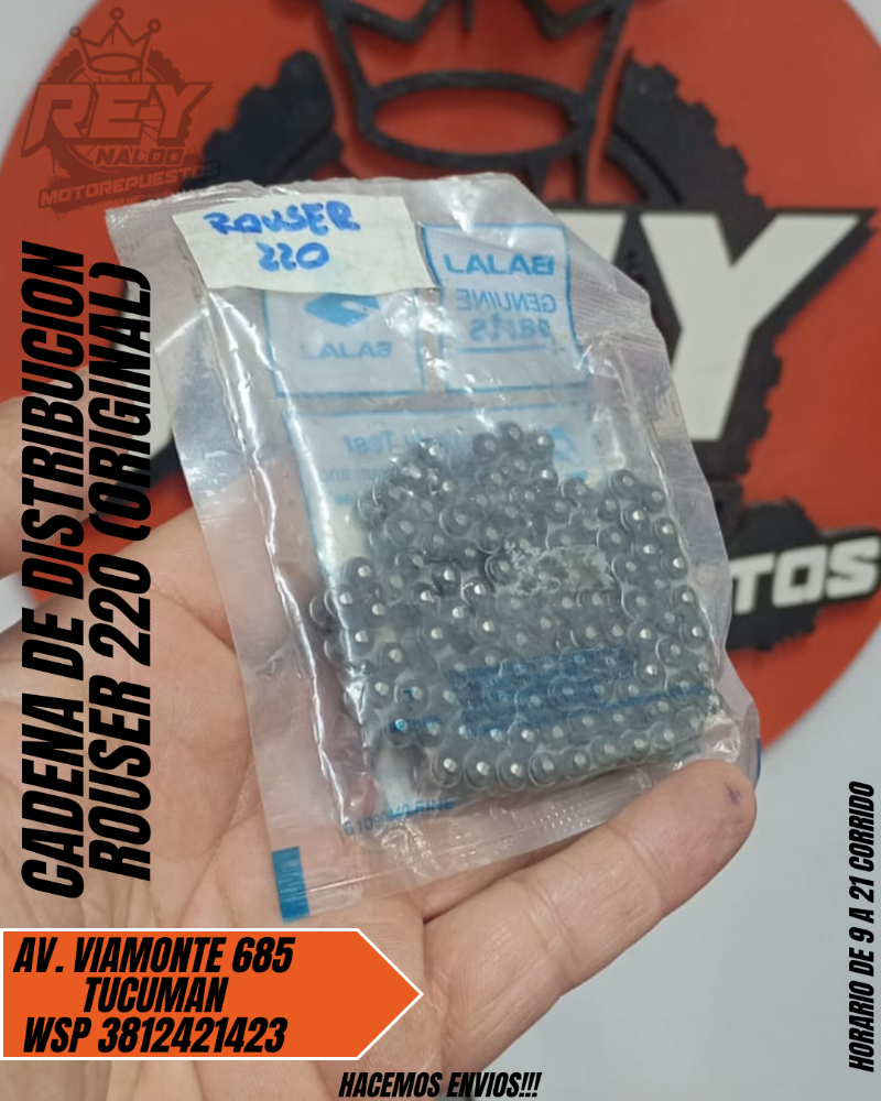 CADENA DISTRIBUCION ROUSER 220 (ORIGINAL) - REY MOTOREPUESTOS