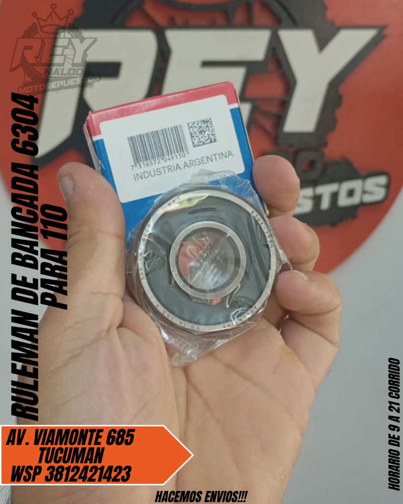 RULEMAN DE BANCADA SKF PARA 110 (C/U) - REY MOTOREPUESTOS