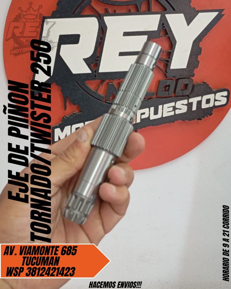 EJE DE PIÑON TORNADO/TWISTER 250 - REY MOTOREPUESTOS