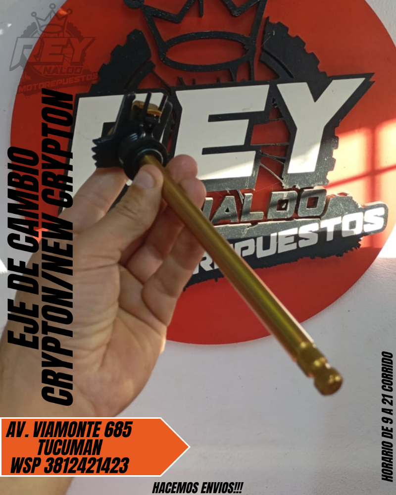 EJE DE CAMBIO CRYPTON/NEW CRYPTON - REY MOTOREPUESTOS