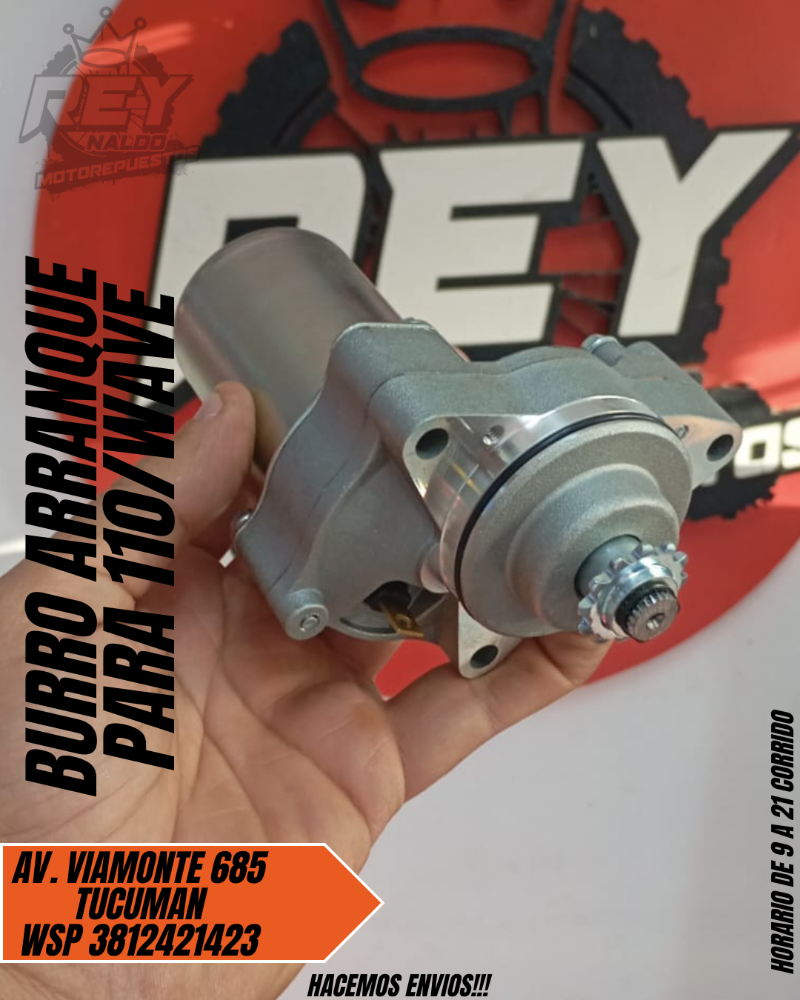 BURRO DE ARRANQUE PARA 110/WAVE - REY MOTOREPUESTOS