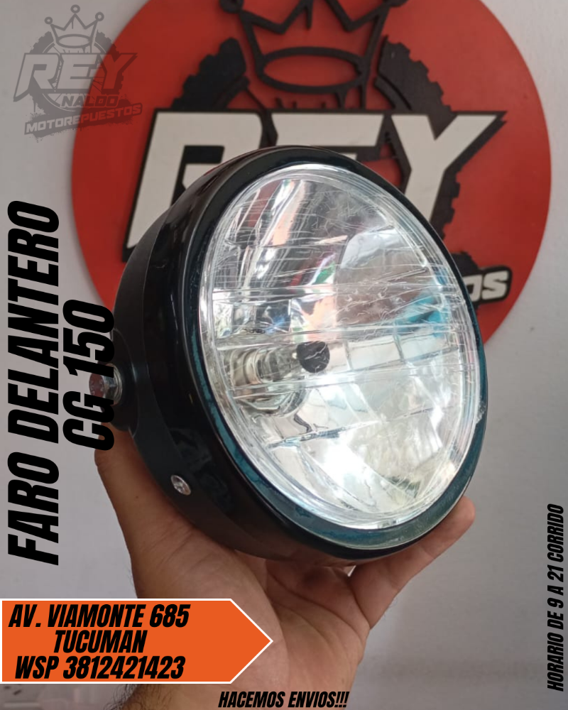 FARO DELANTERO CG 150 - REY MOTOREPUESTOS