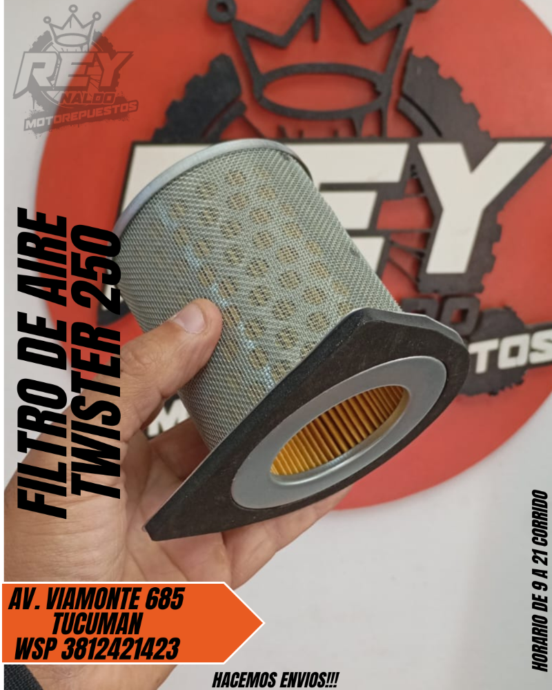 FILTRO DE AIRE TWISTER 250 - REY MOTOREPUESTOS