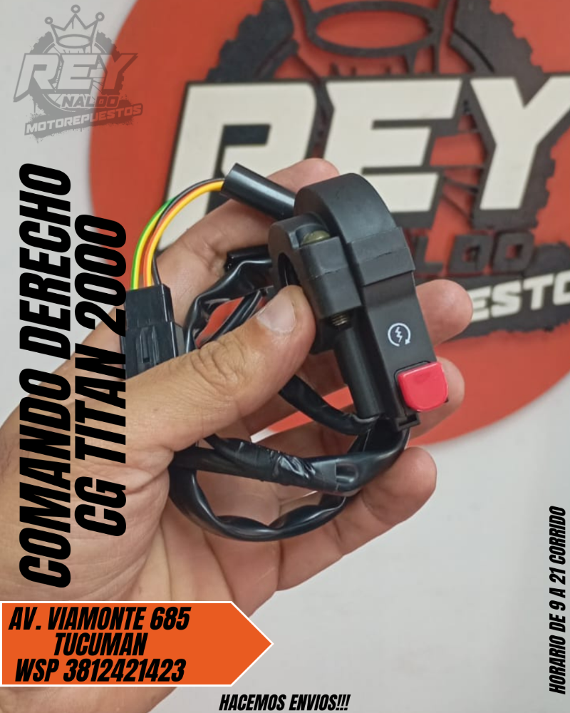 COMANDO DERECHO CG TITAN 2000 - REY MOTOREPUESTOS