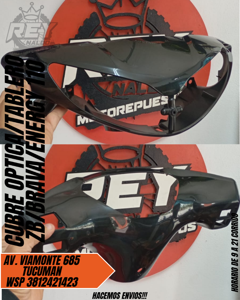 JUEGO CUBRE OPTICA/TABLERO ZB/ENERGY/BRAVA/OKINOI - REY MOTOREPUESTOS
