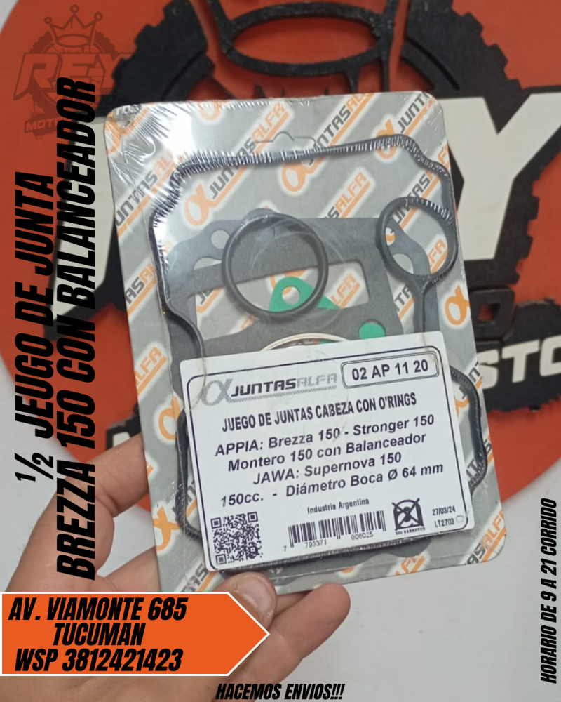 MEDIO JUEGO DE JUNTA PARA 150 CON BALANCEADOR - REY MOTOREPUESTOS