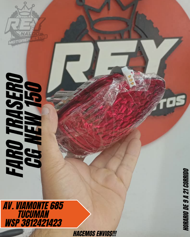 FARO TRASERO CG NEW 150 - REY MOTOREPUESTOS