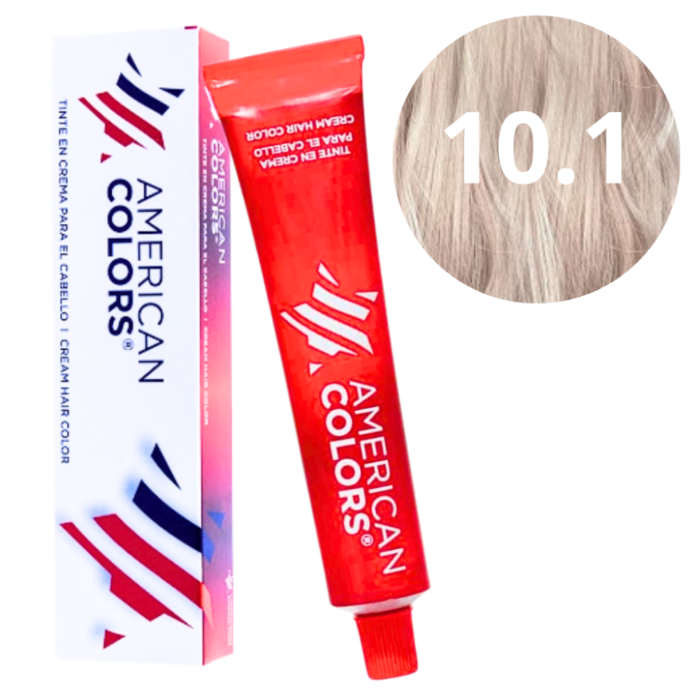 Tinte American colors Rubio ceniza super claro 10.1