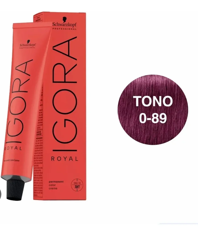 Tinte Igora royal 0-89 Tono mezcla rojo violeta