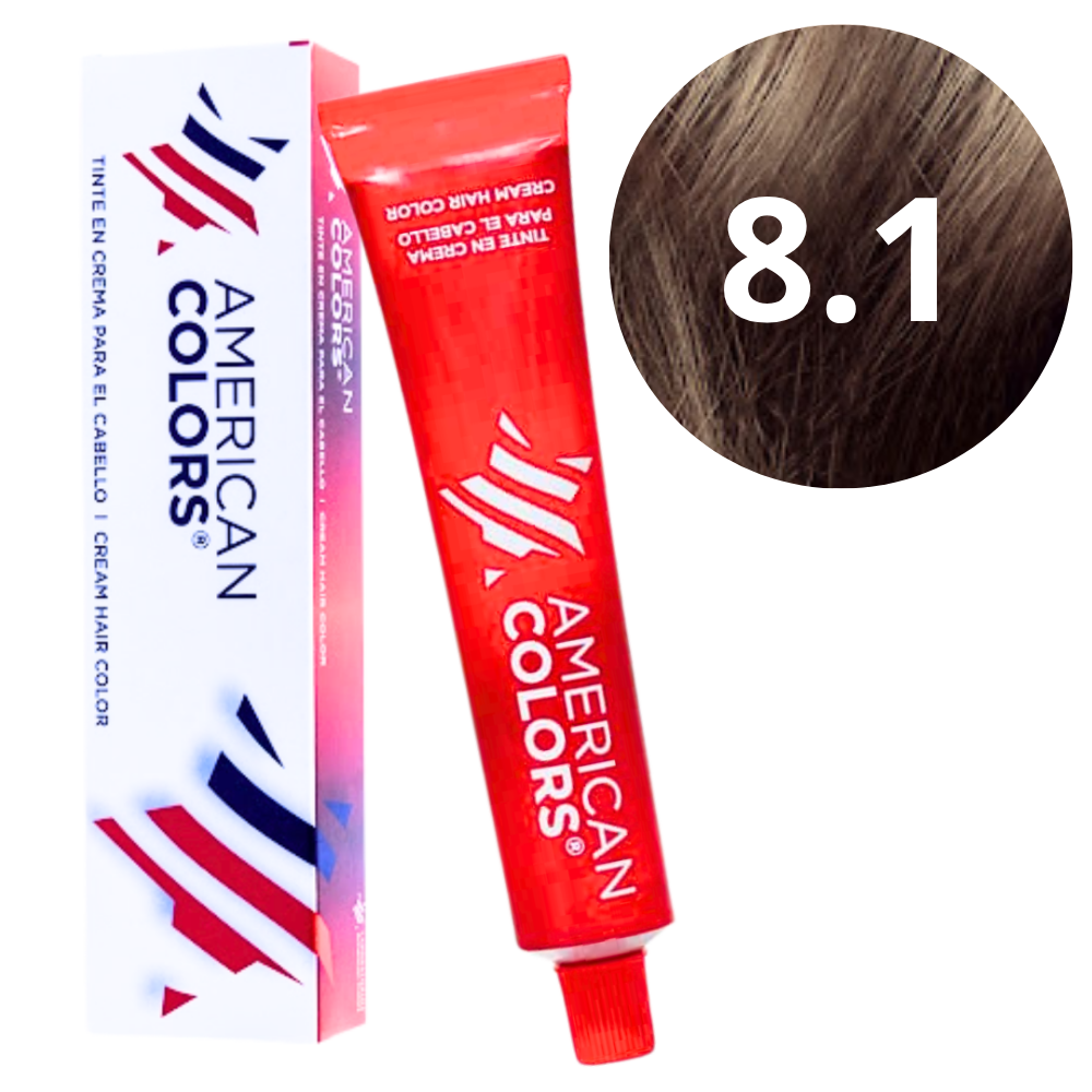 Tinte American colors Rubio ceniza claro 8.1