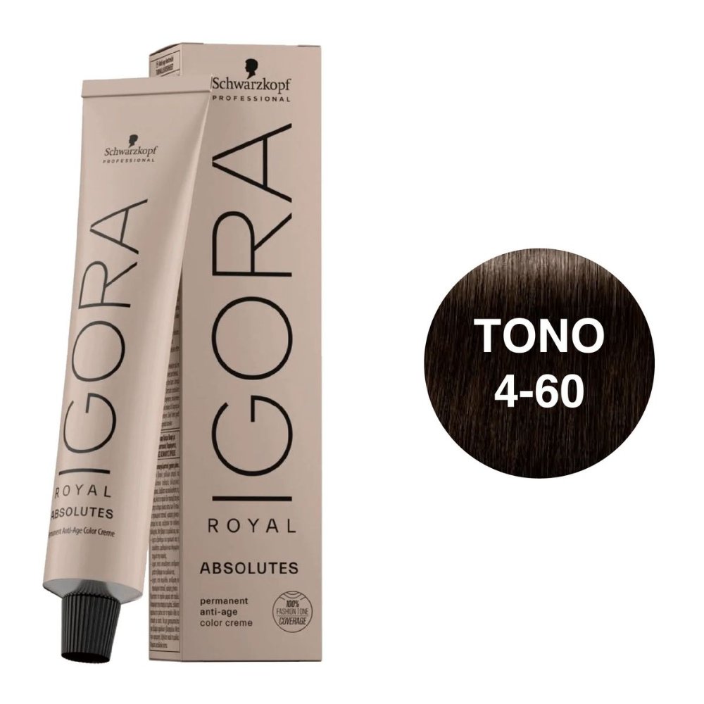 Tinte Igora royal Absolutes 4-60 Castaño medio marron natural