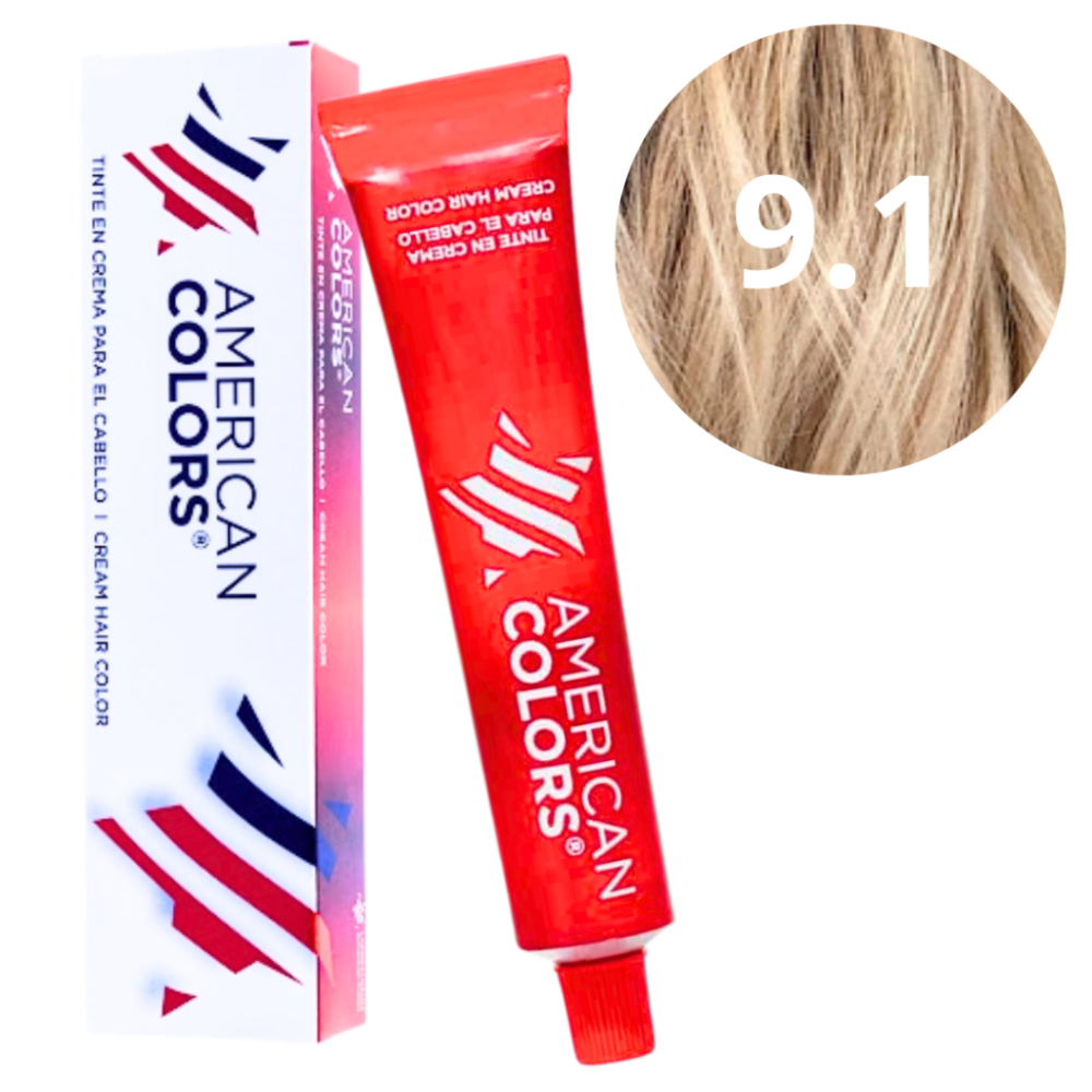 Tinte American colors Rubio ceniza claro 9.1
