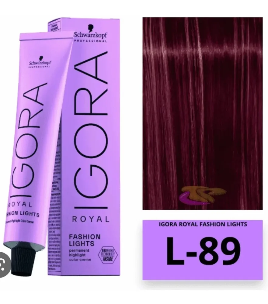 Tinte Igora Royal Fashion Light L-89 Rojo Violeta