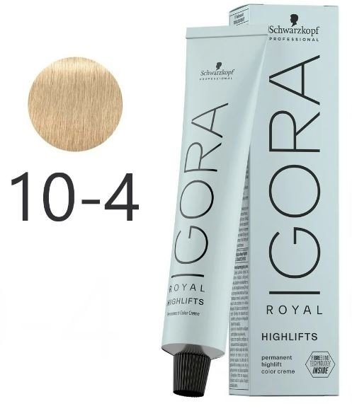 Tinte Igora royal High Lift 10-4 Rubio platino beige