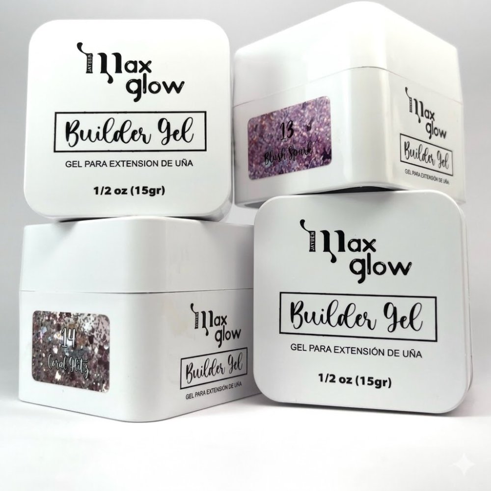 Builder gel Glitter Maxglow NEW PRESENTACION
