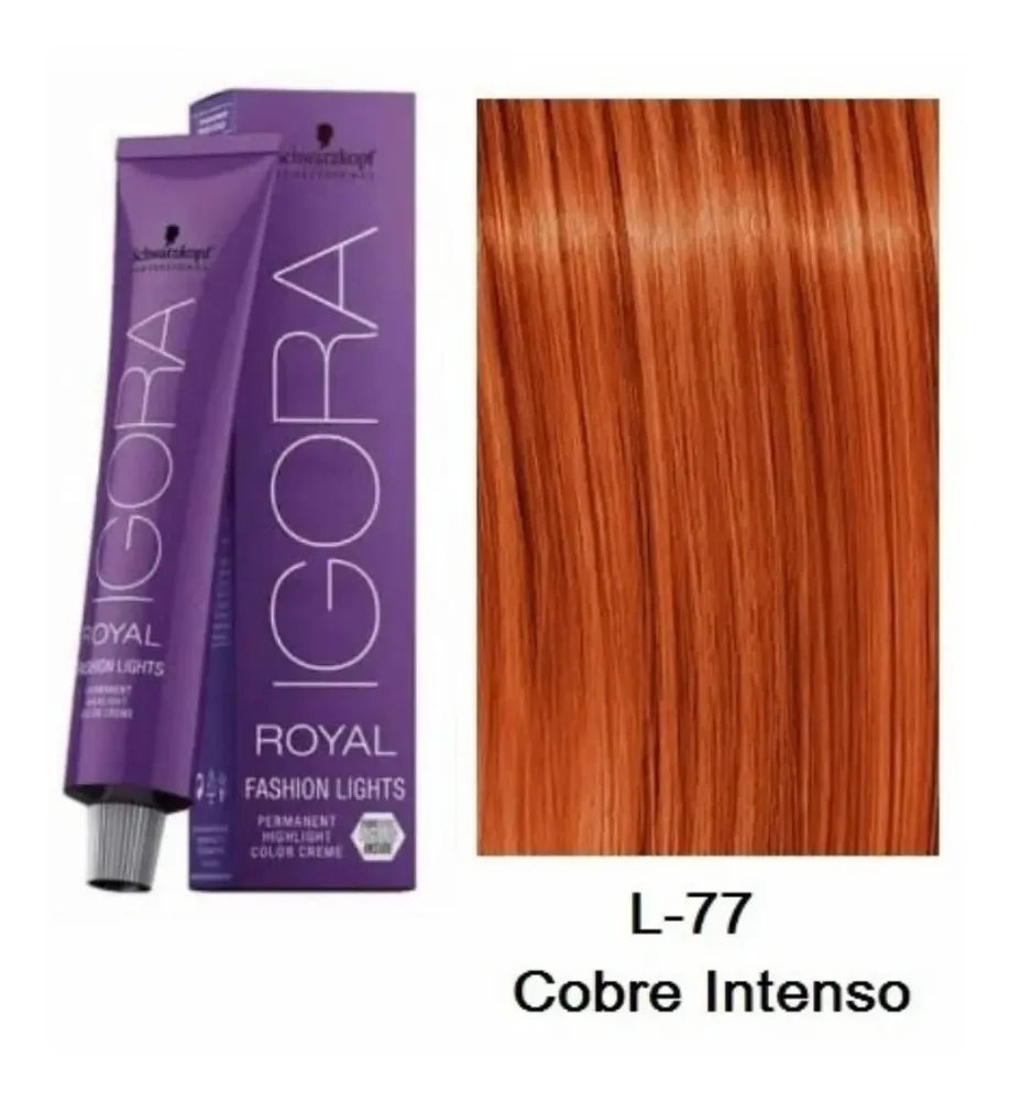 Tinte Igora Royal Fashion Light L-77 Cobre intenso