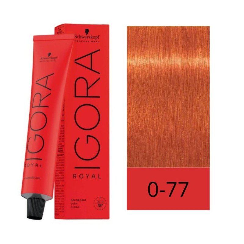 Tinte Igora royal 0-77 Tono mezcla cobre