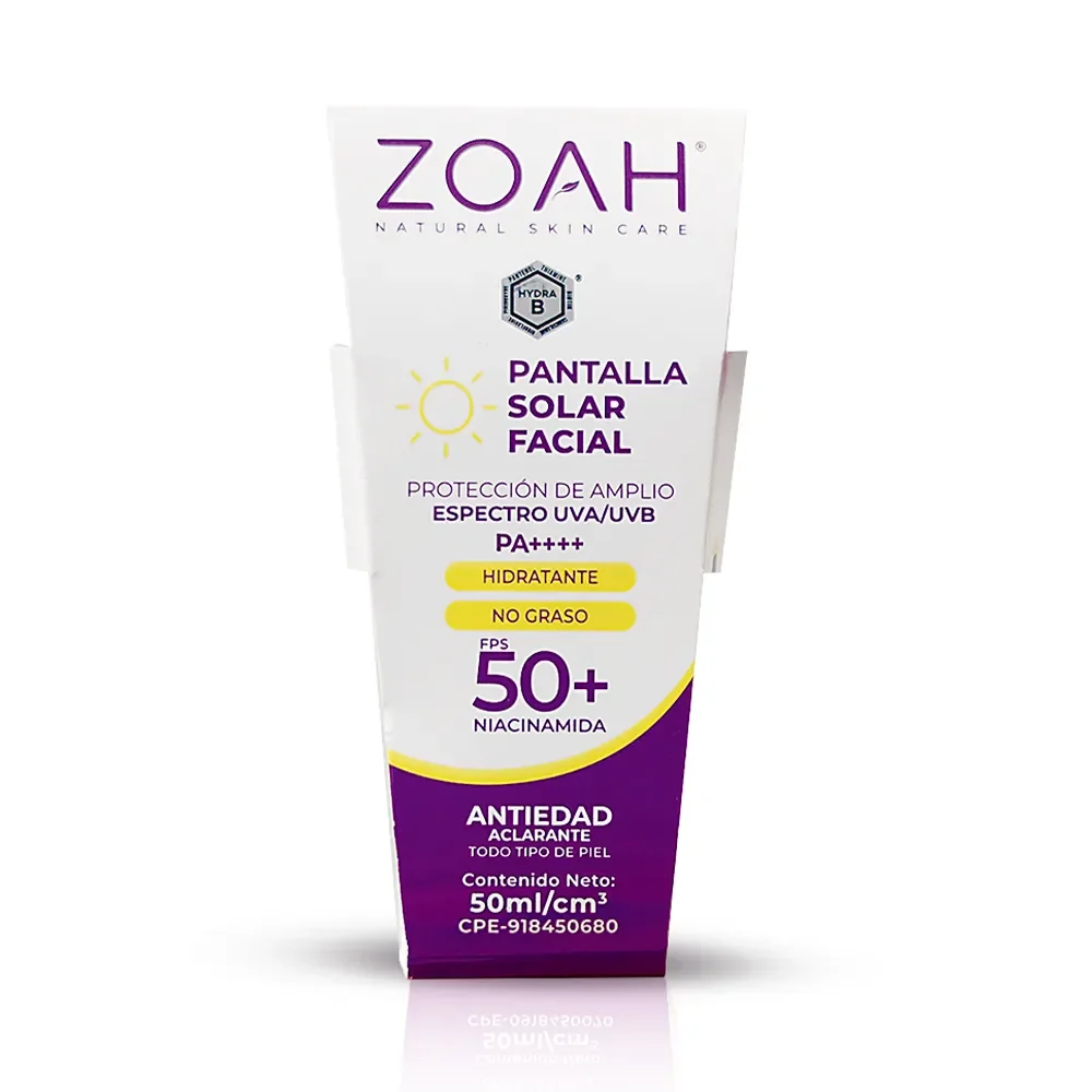 Pantalla Solar Facial ZOAH