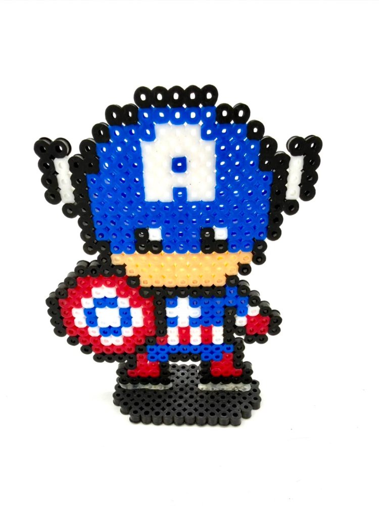 Figura Hama-beads de Capitan America