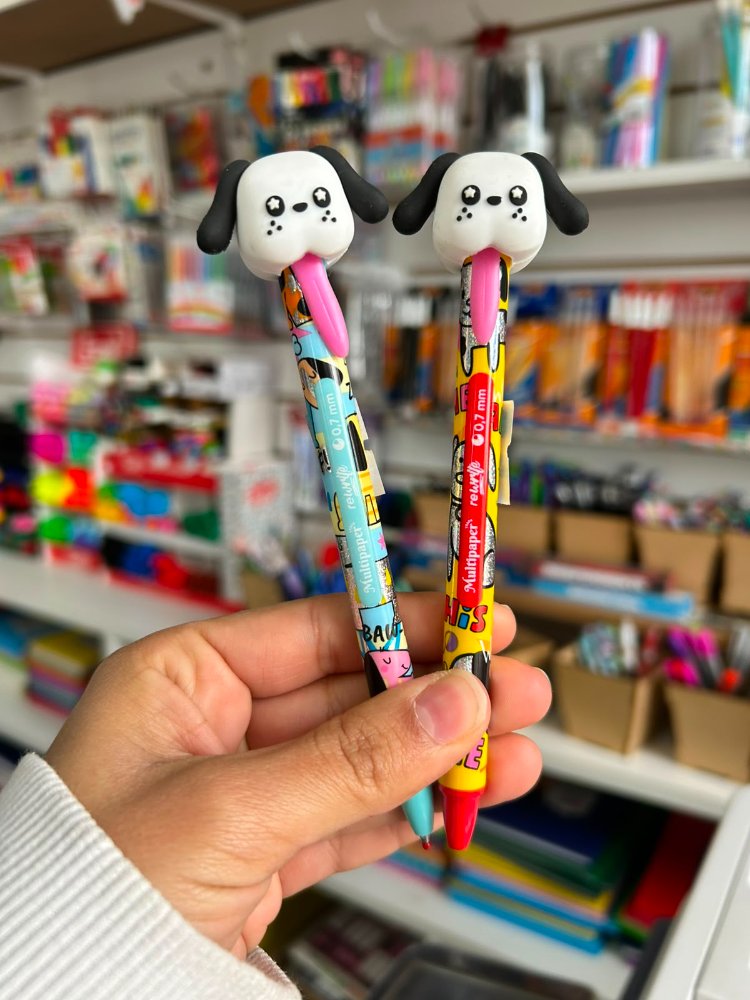Lapicera retractil perro