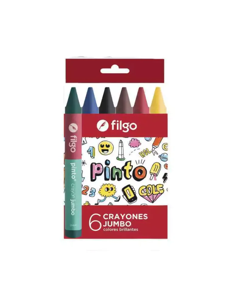 Filgo crayones cortos jumbo x6