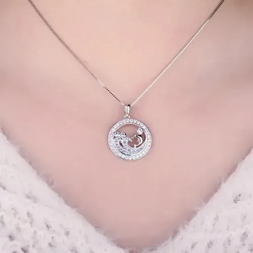 Collar Delfin Circulo acero