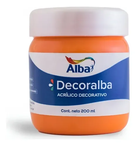 Acrilico Alba 200ml ANARANJADO