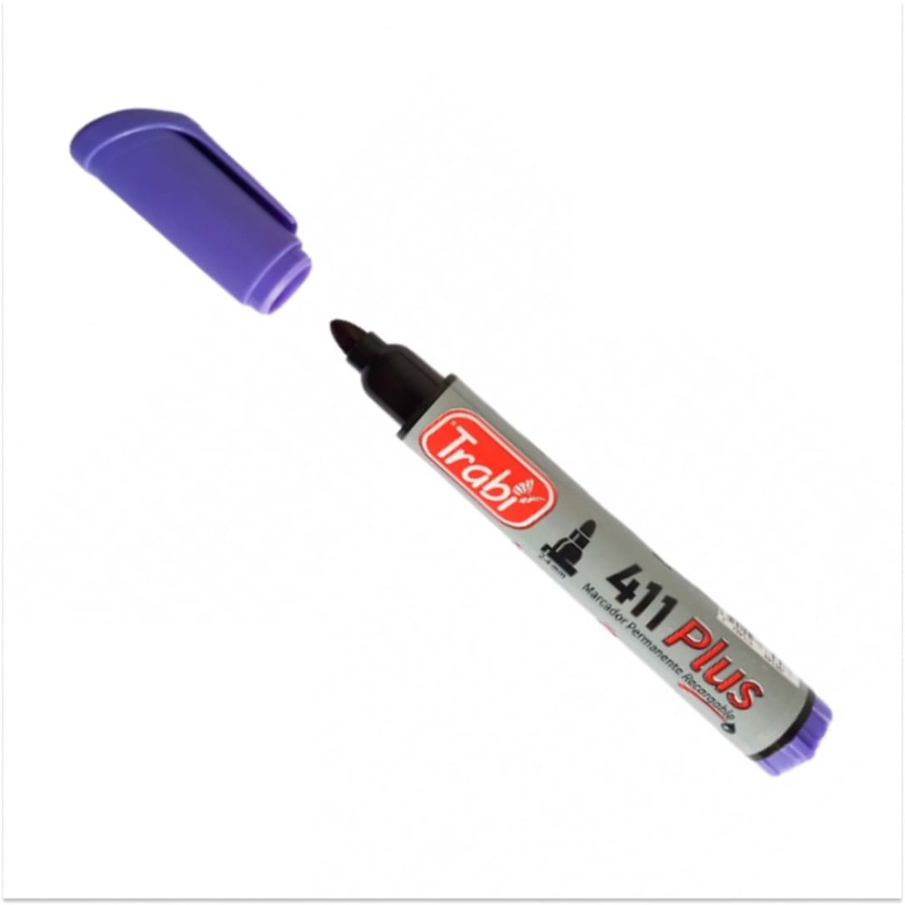 Trabi marcador permanente punta redonda VIOLETA