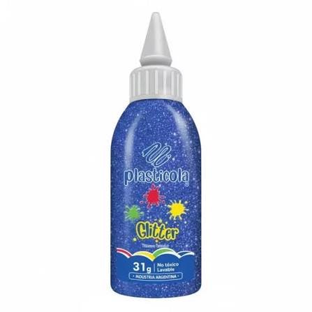Plasticola glitter AZUL 31g