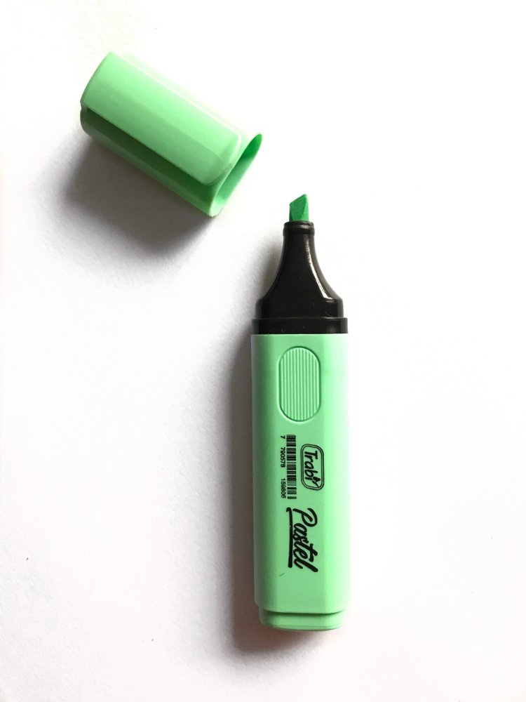Trabi resaltador VERDE AGUA PASTEL
