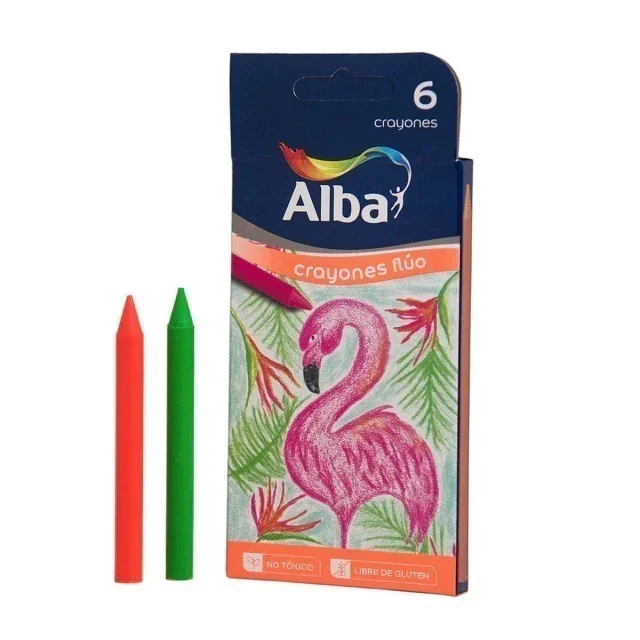 Alba crayones fluo x6