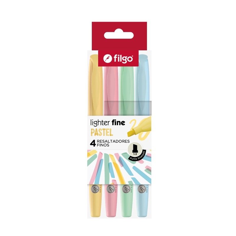 Filgo resaltadores FINE pastel x4