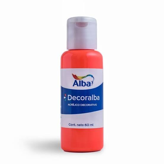 Alba acrilico ROJO FLUO 60ml