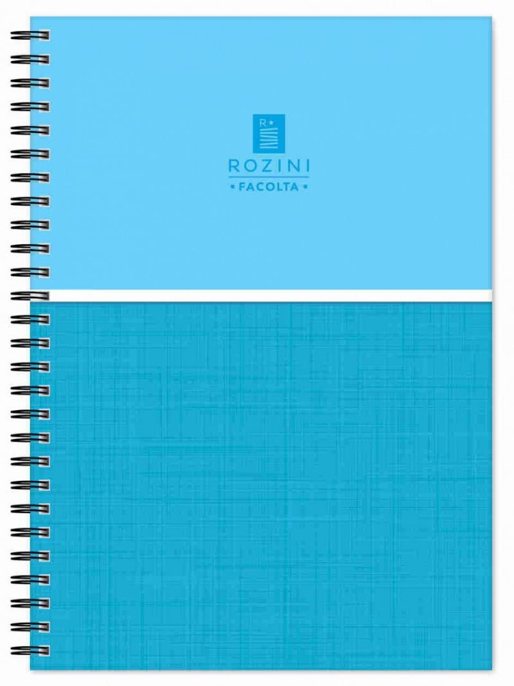 Rozini Cuaderno A4 tapa dura anillado Celeste
