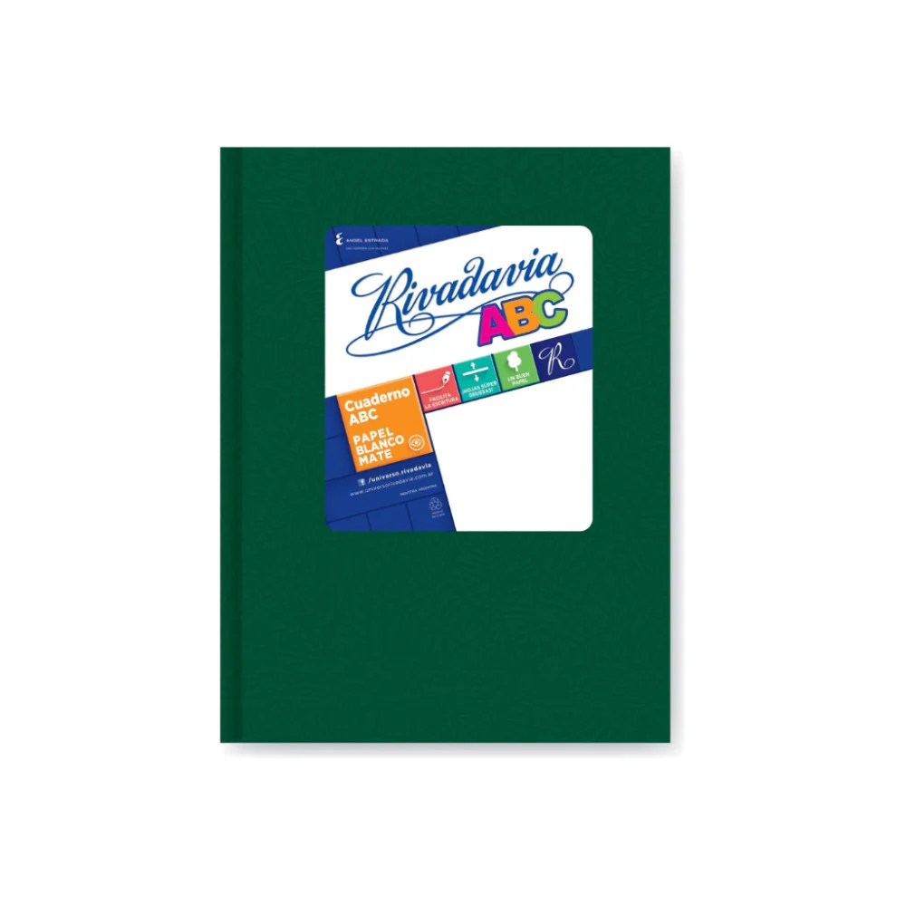Rivadavia cuaderno ABC tapa dura 50h VERDE OSCURO