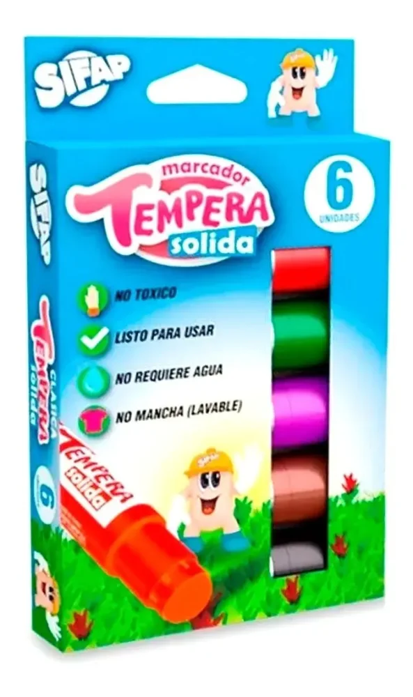 Témpera sólida clasica  Sifap x6uds