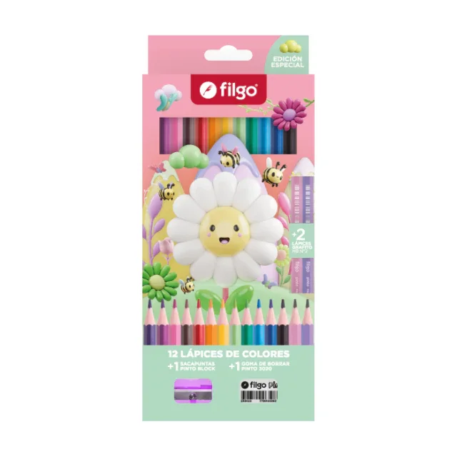 Filgo KIT lapices de colores x12 MARGARITA