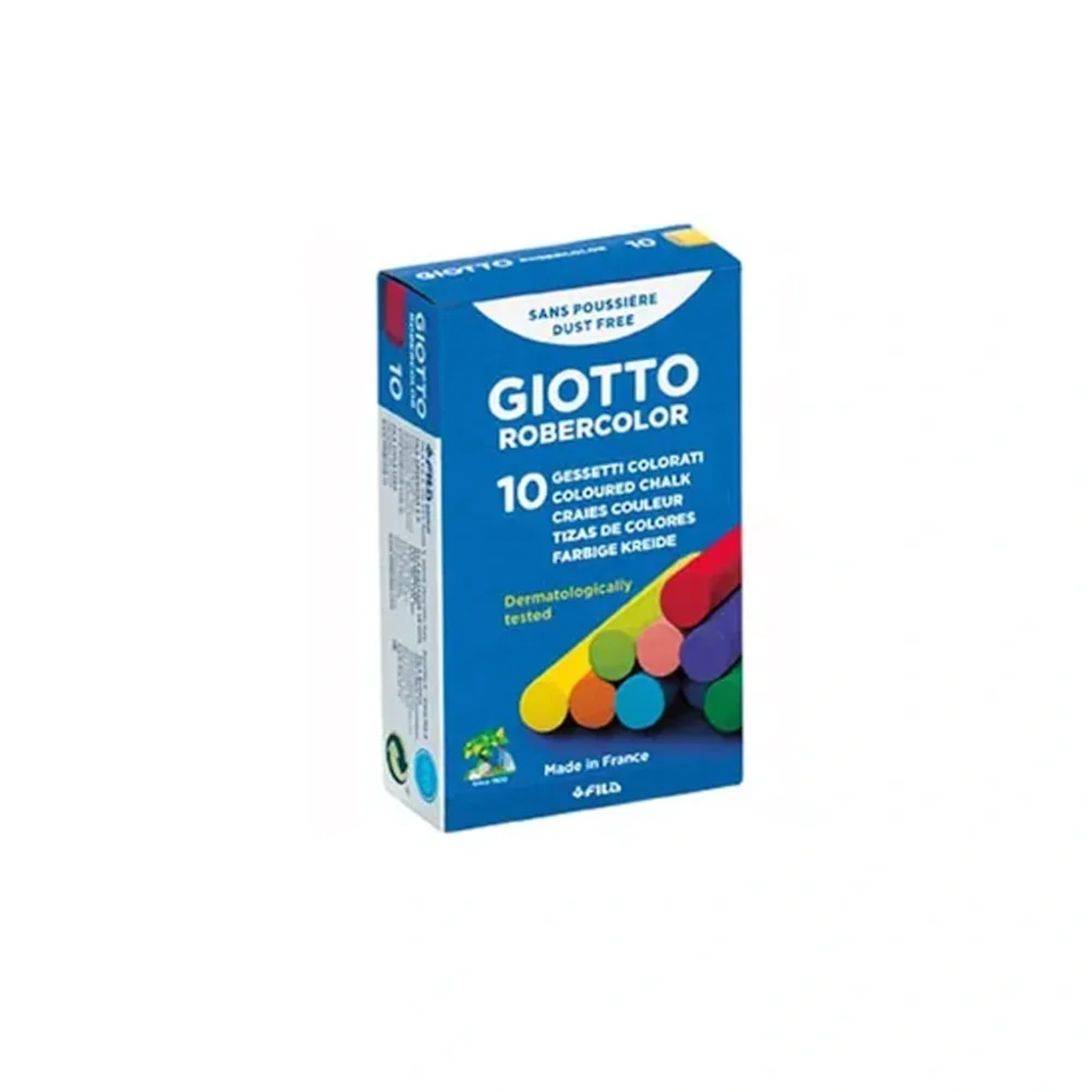Tizas x10 Giotto de colores