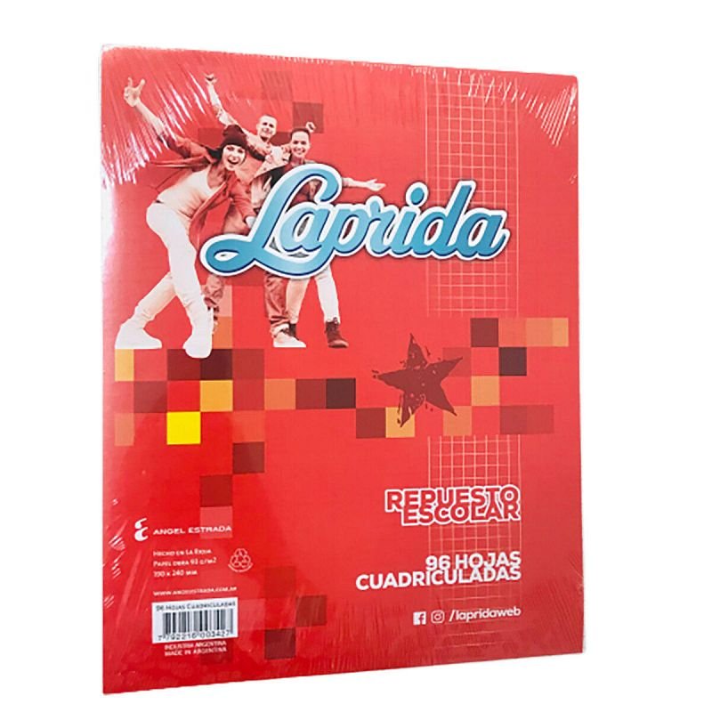 Laprida repuesto de hojas Nº3 CUADRICULADAS 96h